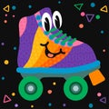 Roller Character Colorful Illustration