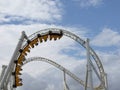 Roller coaster in the amusemen Royalty Free Stock Photo