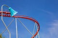 Red roller coaster against the sky Royalty Free Stock Photo