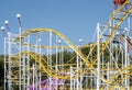 Roller coaster in an amusement park