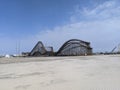 Roller coaster on beach sunny day Royalty Free Stock Photo