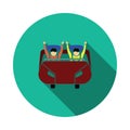 Roller coaster cart icon Royalty Free Stock Photo