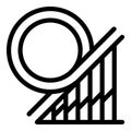 Roller coaster construction icon, outline style Royalty Free Stock Photo