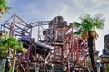 Roller Coaster in Eurodisney. Paris Royalty Free Stock Photo