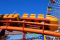 Roller coaster Ferris wheel Santa Monica beach California
