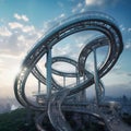 roller coaster in the future super extreme. Generative AI