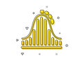 Roller coaster icon. Amusement park sign. Vector Royalty Free Stock Photo