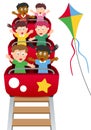 Roller Coaster Kids Royalty Free Stock Photo