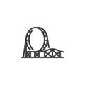 Roller Coaster line icon Royalty Free Stock Photo