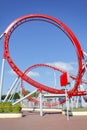 Roller coaster loop Royalty Free Stock Photo