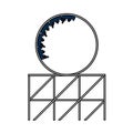 Roller Coaster Loop Icon Royalty Free Stock Photo