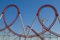 Roller Coaster Loops. Royalty Free Stock Photo