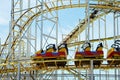 Roller coaster with motion blur Royalty Free Stock Photo