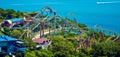 Roller coaster at ocean park hong kong Royalty Free Stock Photo