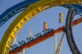 Roller coaster at the octoberfest munich Royalty Free Stock Photo