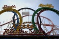 Roller coaster at Oktoberfest in Munich Royalty Free Stock Photo