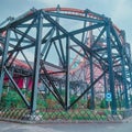 Roller coaster rail city mall