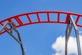 Roller coaster rails in amusement park Royalty Free Stock Photo