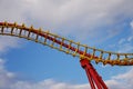 Roller Coaster Ride in Amusement Park. Entertainment and Adventure