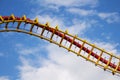 Roller Coaster Ride in Amusement Park. Entertainment and Adventure