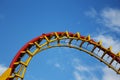 Roller Coaster Ride in Amusement Park. Entertainment and Adventure