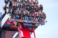 Roller coaster ride Busch Gardens Sheikra closeup