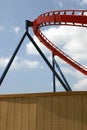 Roller Coaster segment behind wooden fence from Busch Gardens, Tampa Florida Royalty Free Stock Photo