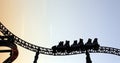 Roller coaster silhouette Royalty Free Stock Photo
