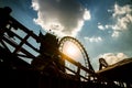 Roller coaster silhouette Royalty Free Stock Photo