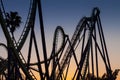 Roller coaster at sunset Royalty Free Stock Photo