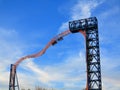 Roller coaster extreme ride upside down ride Royalty Free Stock Photo