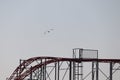 Roller coaster on Weston-super-Mare beach Royalty Free Stock Photo