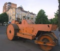 Roller at the construction site Royalty Free Stock Photo