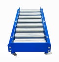Roller conveyor industry isolated on white background with path Royalty Free Stock Photo