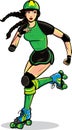 Roller Derby Girl Royalty Free Stock Photo