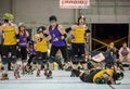 Roller Derby Girls Going Down Royalty Free Stock Photo