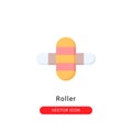 Roller fitness icon in flat style. for your website design and logo. Vector graphics illustration and editable stroke Royalty Free Stock Photo