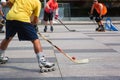 Roller in-line hockey in Washington downtown Royalty Free Stock Photo