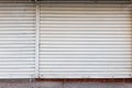 Roller shutter door. closed store shutters Royalty Free Stock Photo