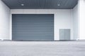 Roller shutter door and gate of warehouse materials storage Royalty Free Stock Photo