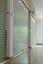 Roller shutter door in warehouse building Royalty Free Stock Photo