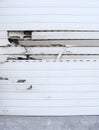 Roller shutter with heavy wear damage Royalty Free Stock Photo