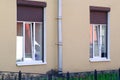 Roller shutters on the windows from thieves and vandals. Protective blinds with vandal-proof properties. Remote radio