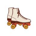 A roller skate classic commonly used and popular in the 70s and Royalty Free Stock Photo