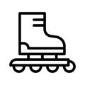 roller skate line icon illustration vector graphic Royalty Free Stock Photo