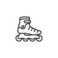 Roller skate line icon