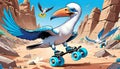 roller skate skateboard skates blue footed booby bird outdoor sport