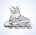 Roller Skate. Vector drawing Royalty Free Stock Photo