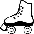 Roller skate vector illustration Royalty Free Stock Photo