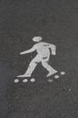 Roller skater sign